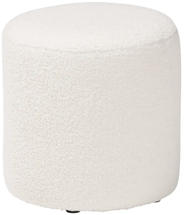 Baxton Studio Tori Modern and Contemporary Ivory Boucle Upholstered Ottoman