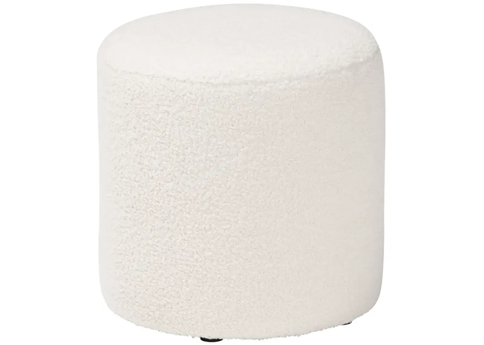 Baxton Studio Tori Modern and Contemporary Ivory Boucle Upholstered Ottoman