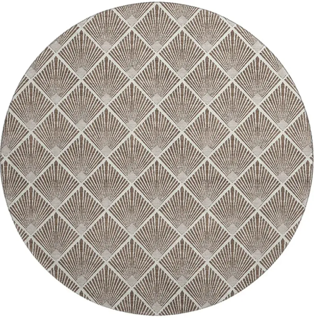 The Reserve TR9 Brown 8' Round Rug