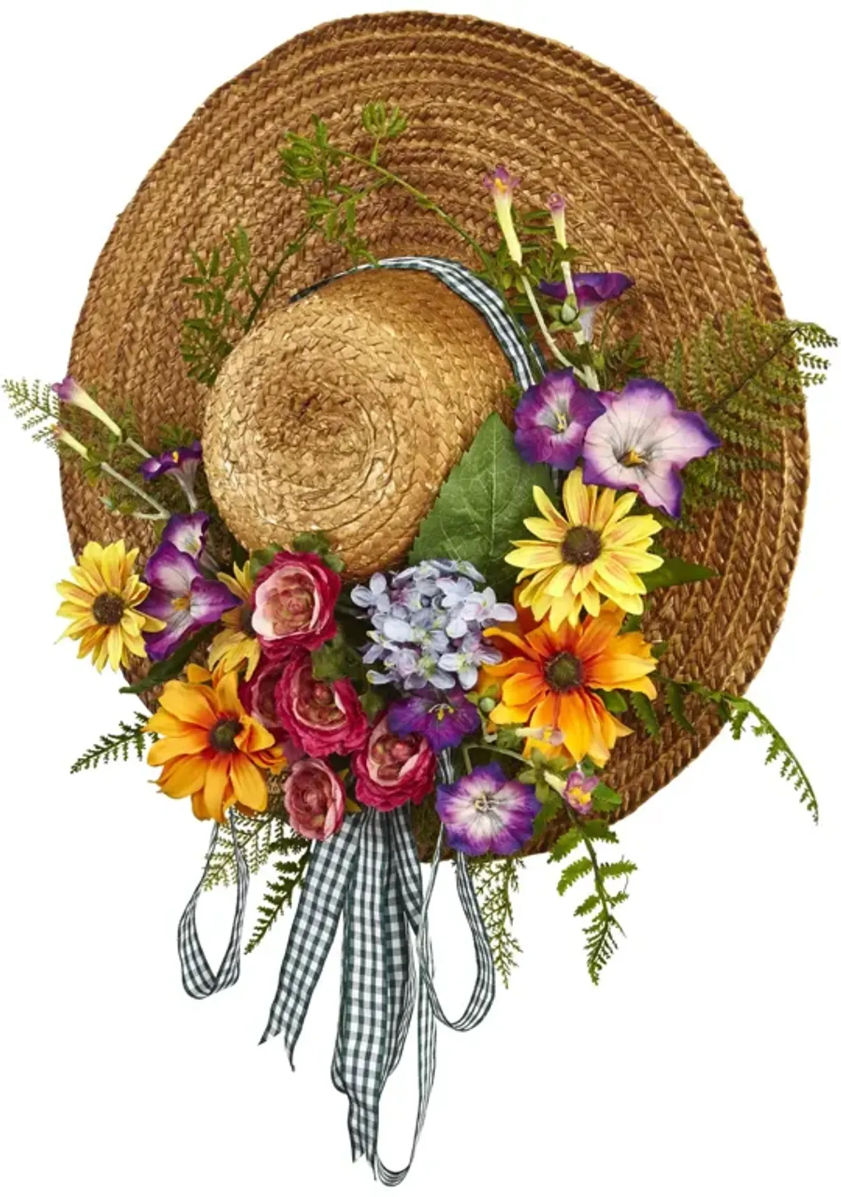 Hivvago Mixed Flower Hat Wreath