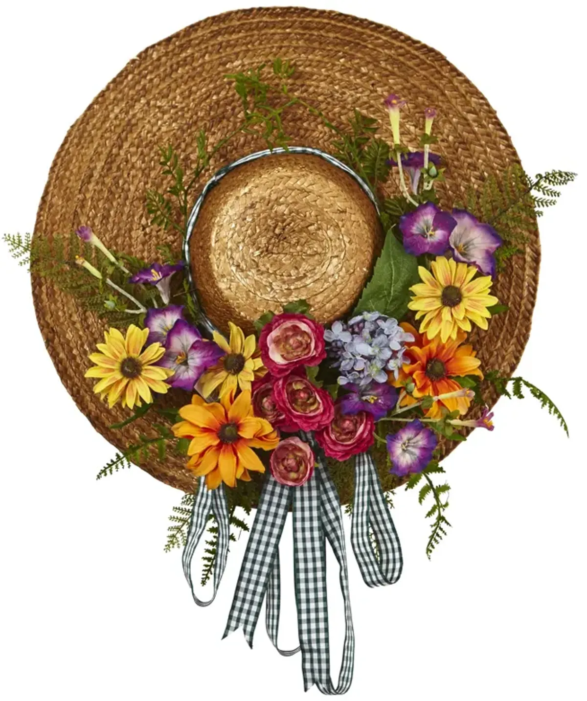 Hivvago Mixed Flower Hat Wreath