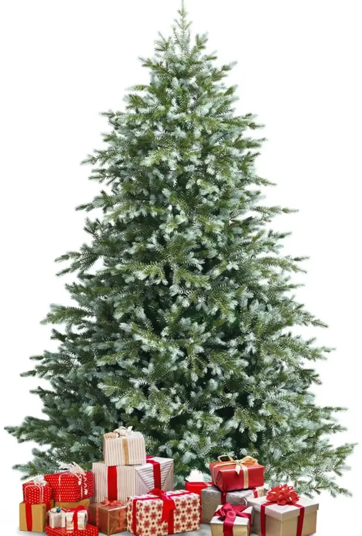 7 Feet Artificial Christmas Tree with 1260 Mixed PE and PVC Tips