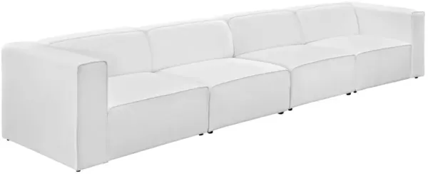 Mingle 4-Piece Modular Sectional Sofa Set - Ultimate Comfort, Spacious Design, Plush Foam Padding, Polyester Fabric, Contemporary Modern Interiors