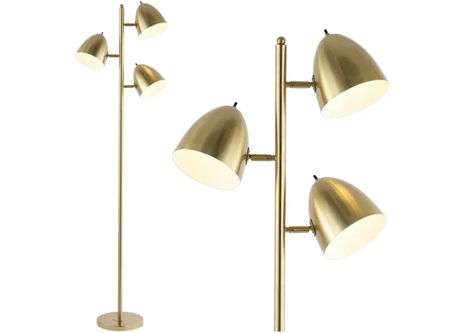 Billy 3-Light Modern Contemporary Iron LED Floor Lamp