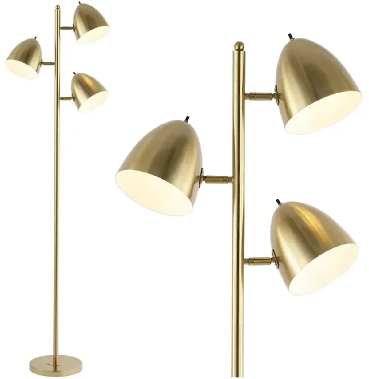 Billy 3-Light Modern Contemporary Iron LED Floor Lamp