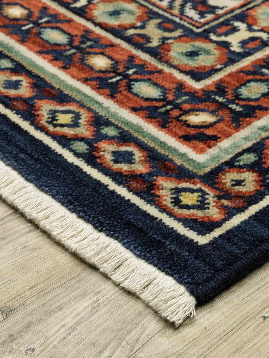 Lilihan 5'3" x 7'6" Navy Rug