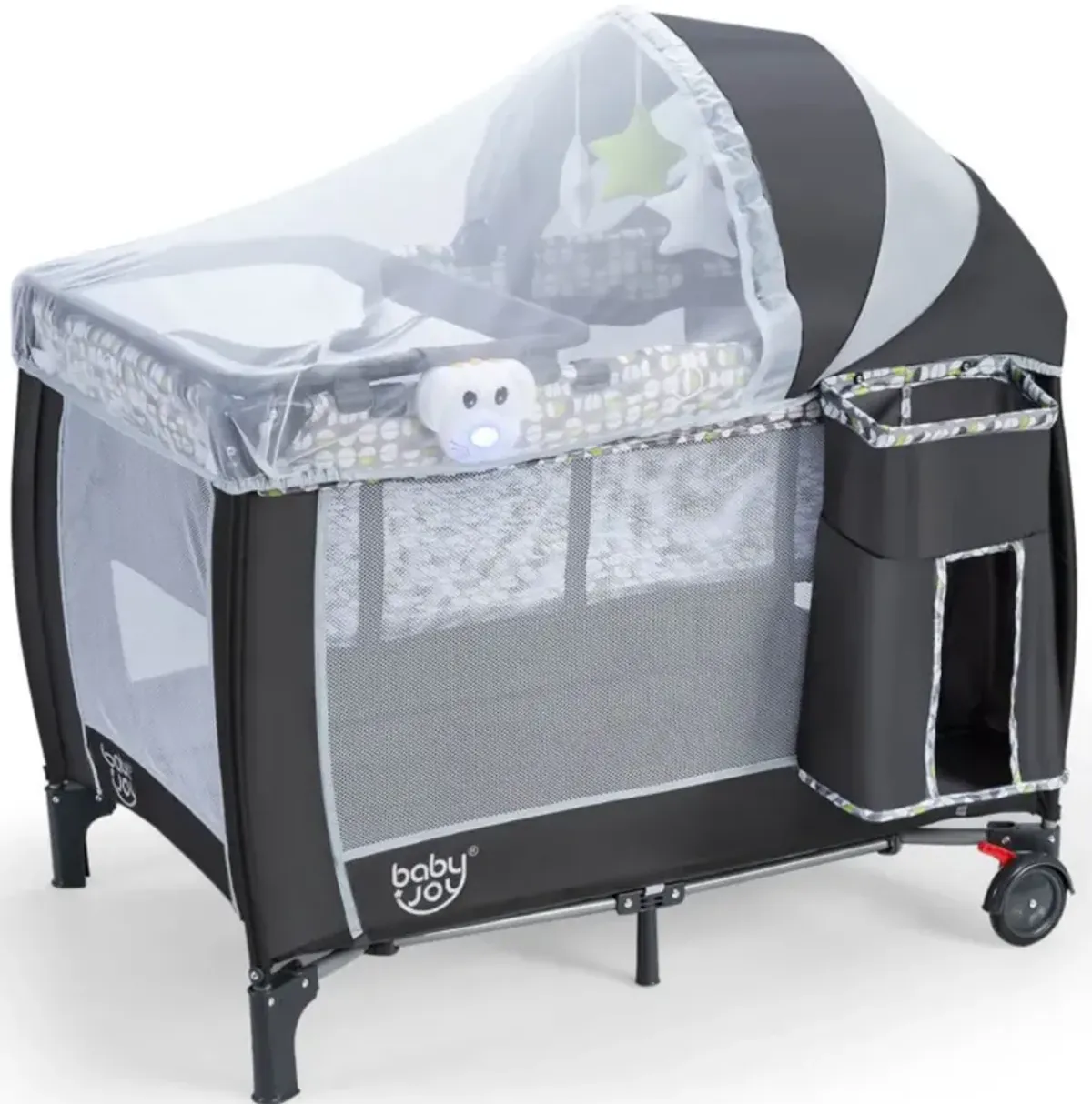 4-in-1 Portable Baby Playard with Changing Station and Net