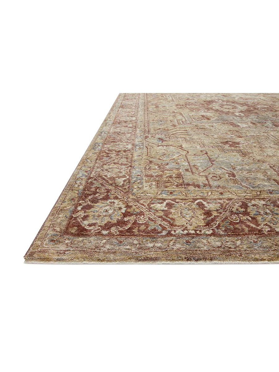 Gaia GAA01 Gold/Brick 6'7" x 9'10" Rug