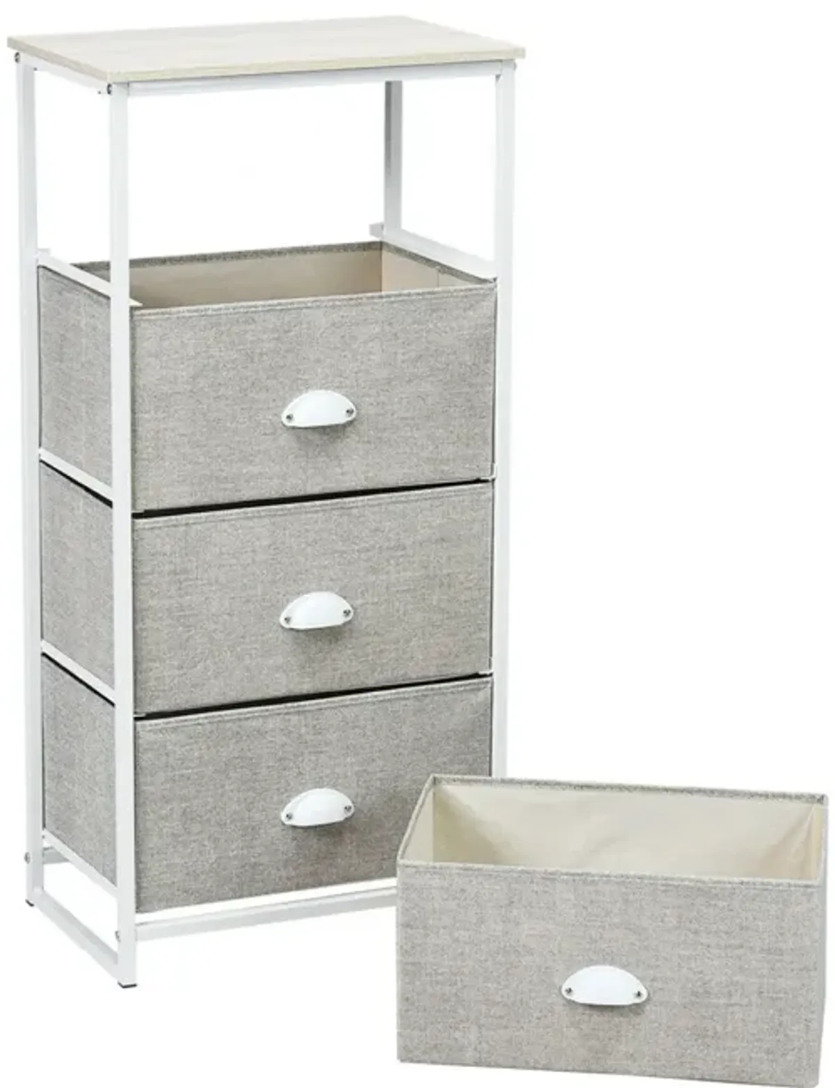 Chest Storage Tower Side Table Display Storage with 4 Drawers