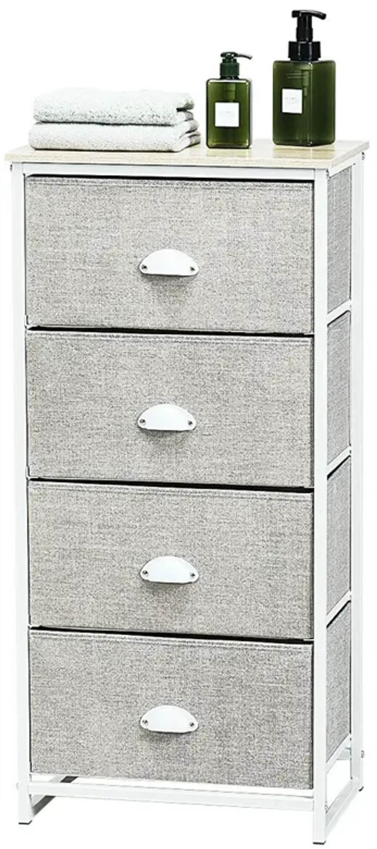 Chest Storage Tower Side Table Display Storage with 4 Drawers