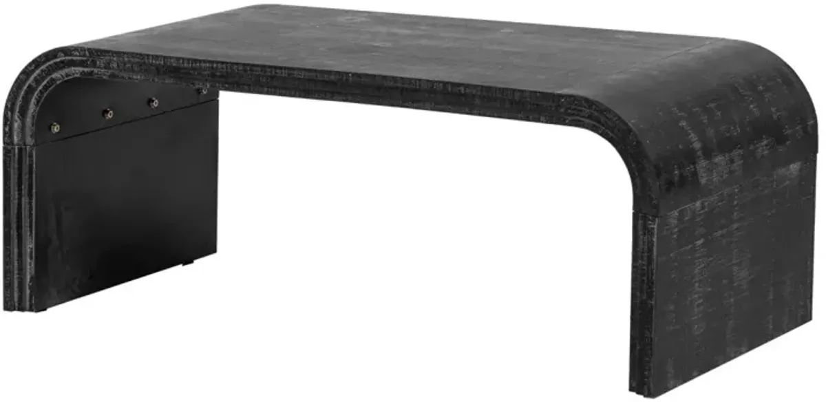 Minimalist Coffee Table With Curved Art Deco Design For Living Room Or Dining Room