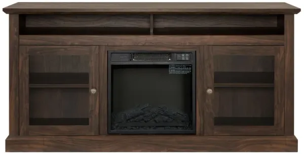 Streamdale Modern TV Media Stand with 18" Fireplace Insert, 60" Wx15.75" Dx29"