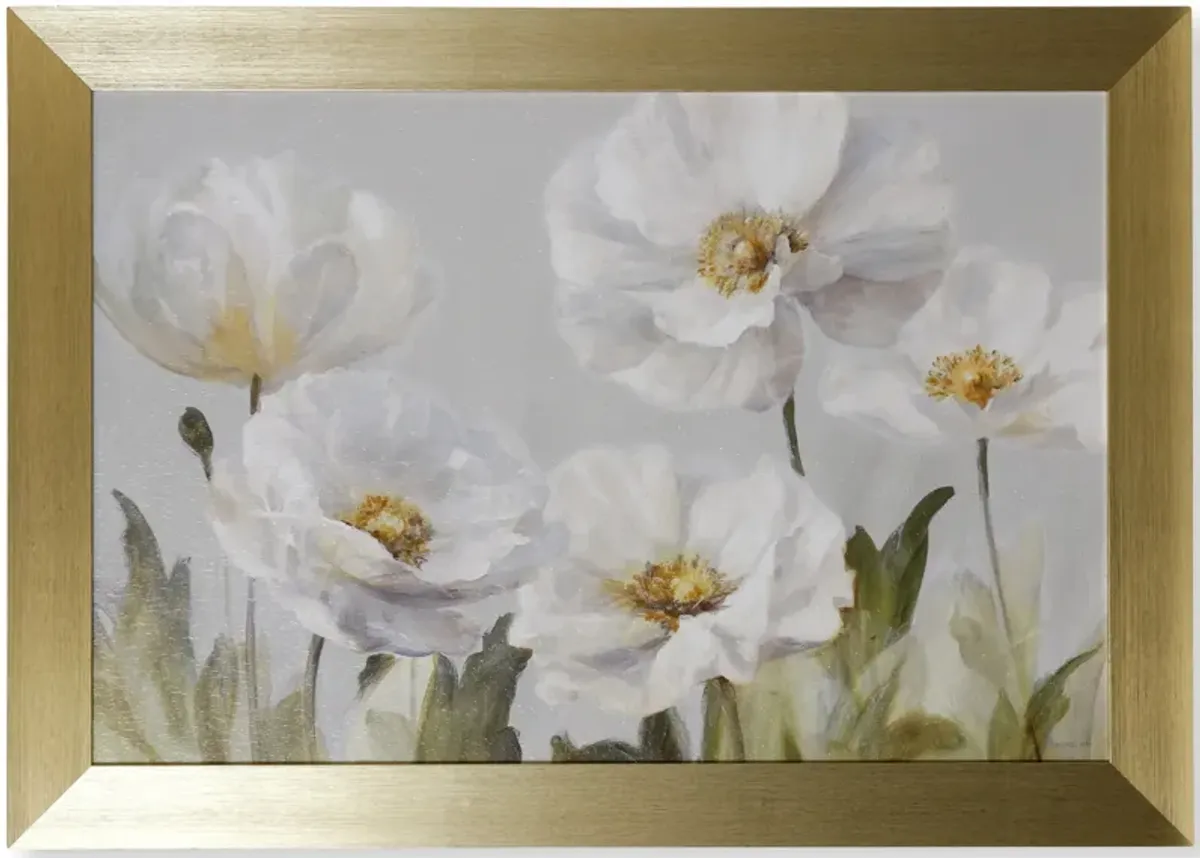 White Anemones Framed Print