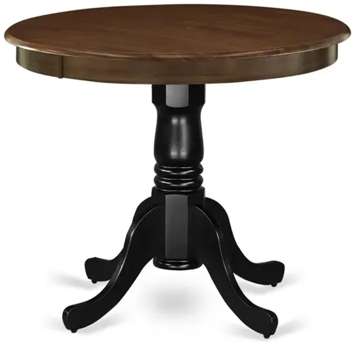 East West Furniture Dining Table Oak & Black, AMT-WBK-TP