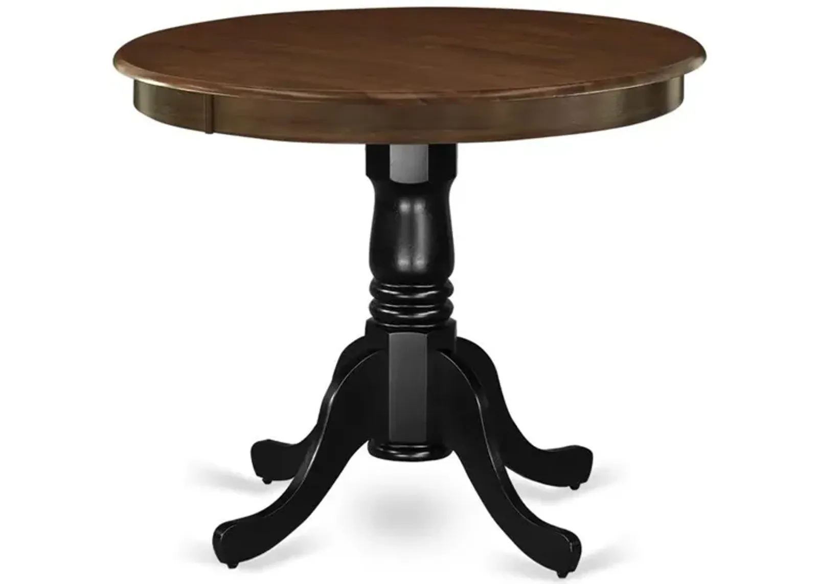 East West Furniture Dining Table Oak & Black, AMT-WBK-TP