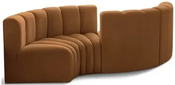 Meridian Furniture Arc Saddle Velvet Modular Sofa