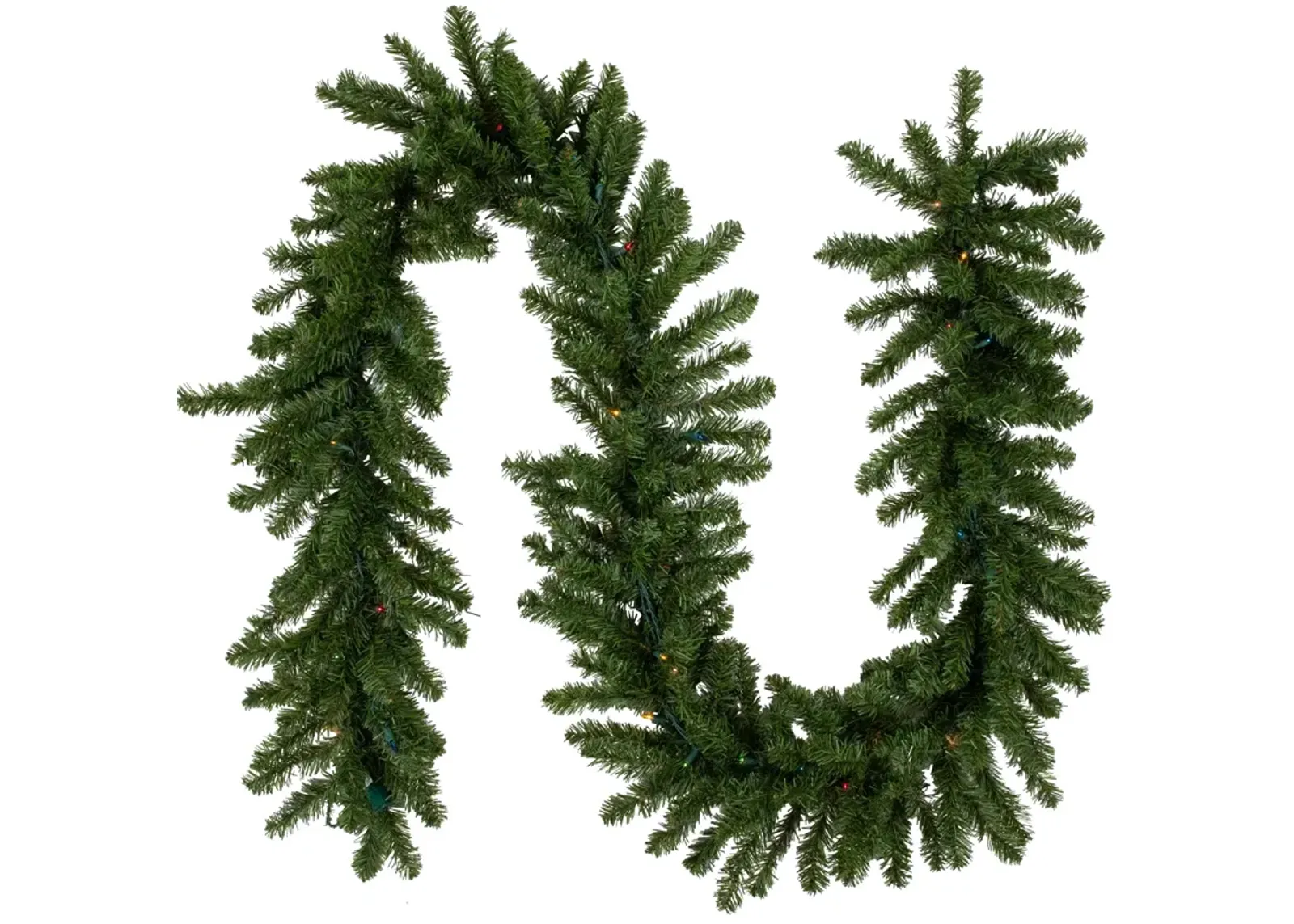 9' x 12" Pre-Lit Canadian Pine Artificial Christmas Garland  Multicolor Lights