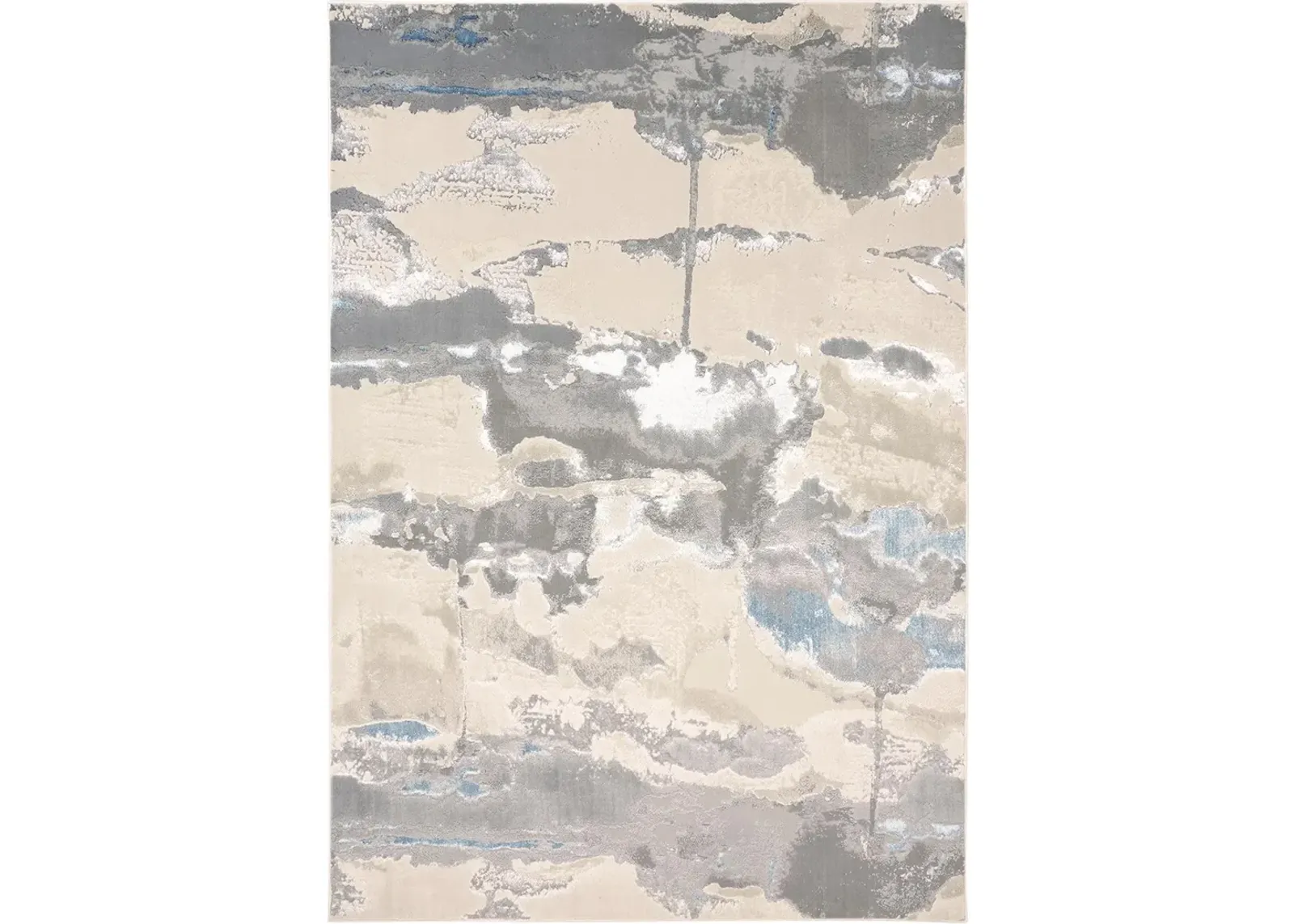 Azure 3525F Ivory/Gray/Blue 2'10" x 7'10" Rug