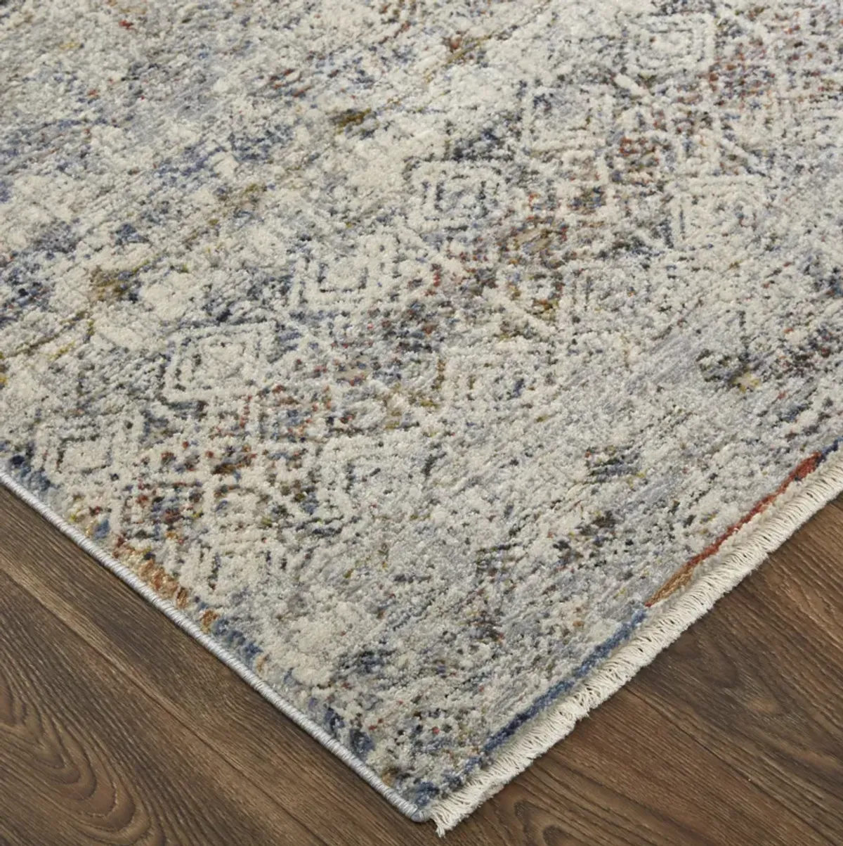 Kaia 39GLF Tan/Ivory/Blue 2' x 3' Rug