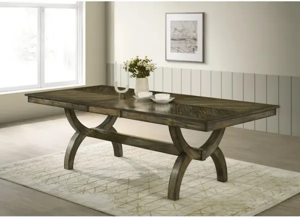 Best Quality Furniture 7pc wood dining set with extendable table