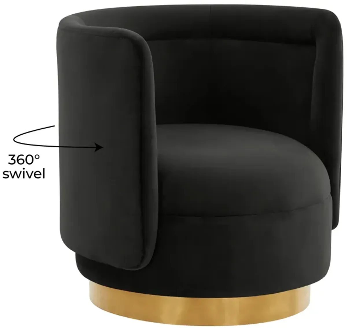 Remy Velvet Swivel Chair