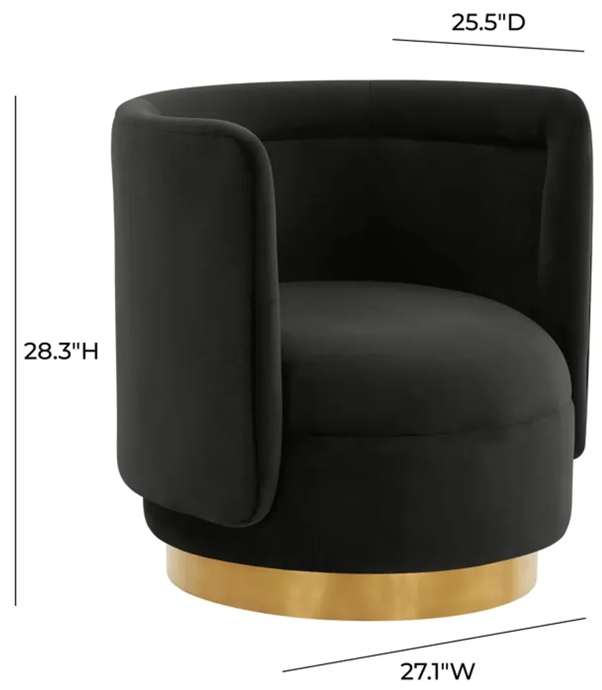 Remy Velvet Swivel Chair