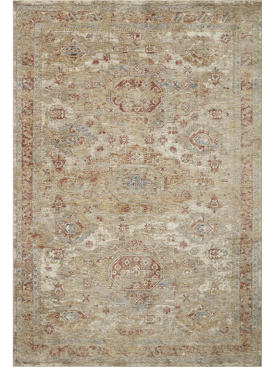 Gaia GAA02 Gold/Taupe 4' x 5'7" Rug