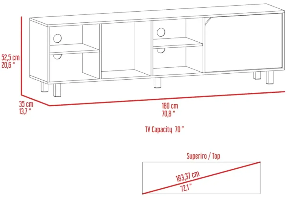 Harwich 5-Shelf TV Stand White