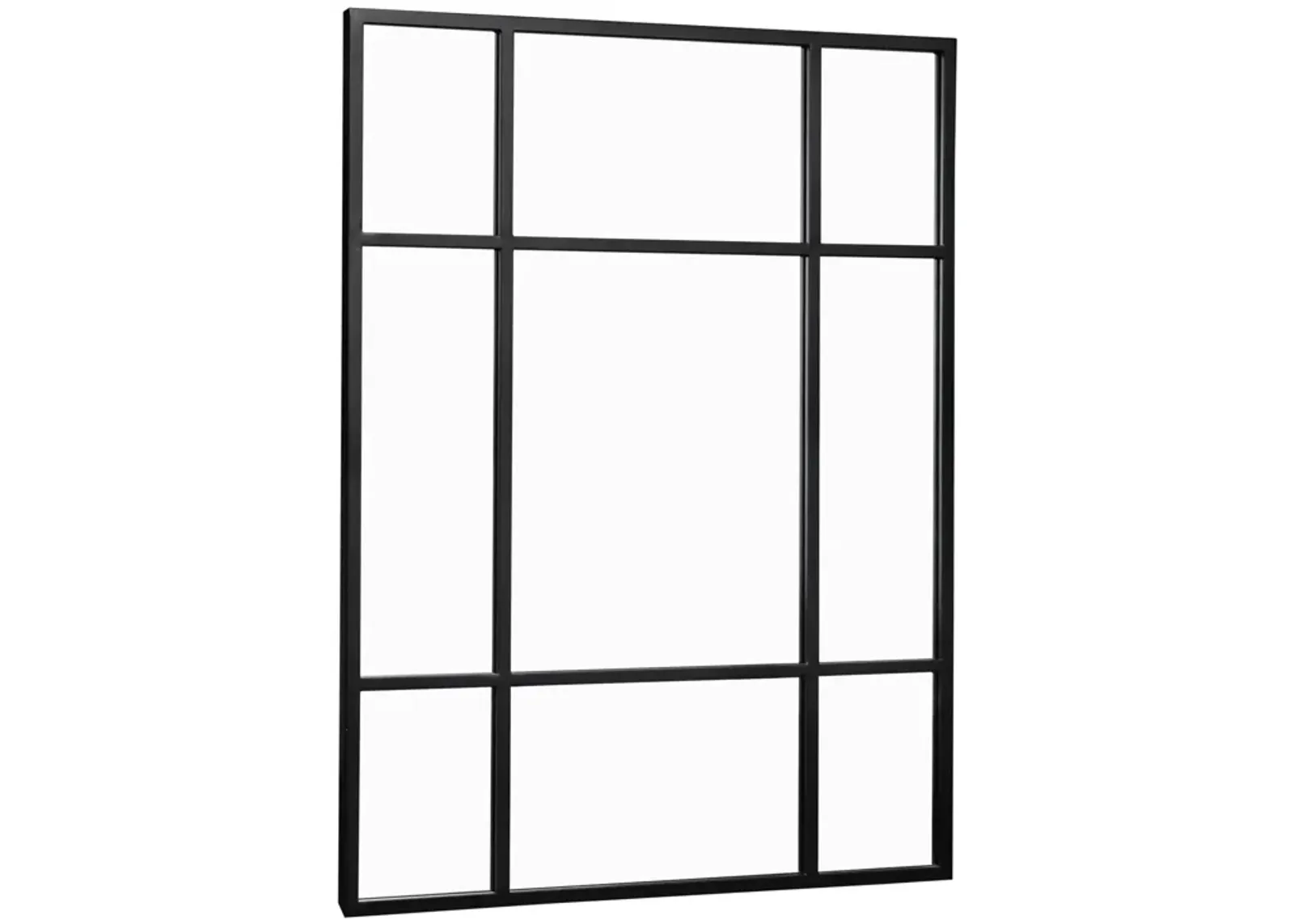 40*30 Modern Rectangle Metal Framed Black Window Mirror