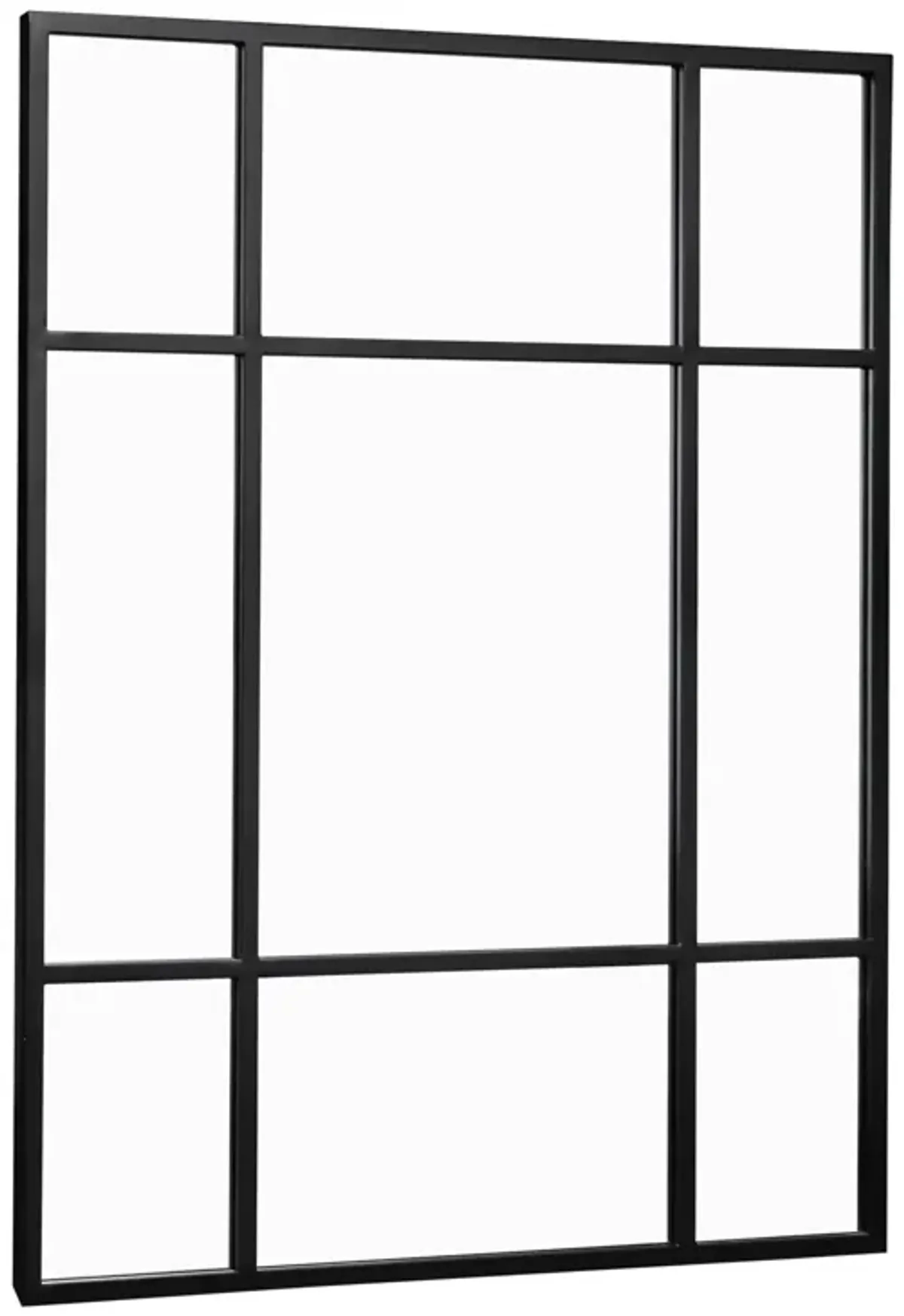 40*30 Modern Rectangle Metal Framed Black Window Mirror