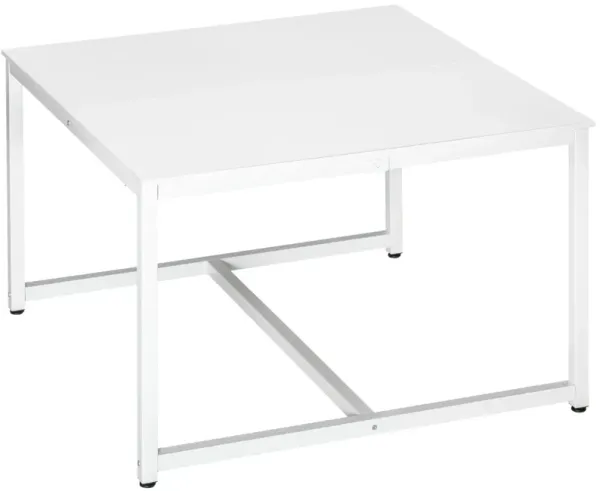 Two-Person Computer Desk: 47x47" White, Extra Large Writing Surface