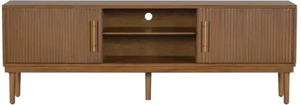 Merax Side Cabinet TV Stand with Sliding Doors