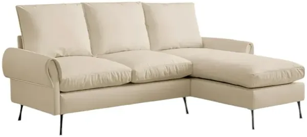 Modern L-Shaped Sectional Sofa Technical Fabric Couch with Reversible Chaise Lounge for Living Room