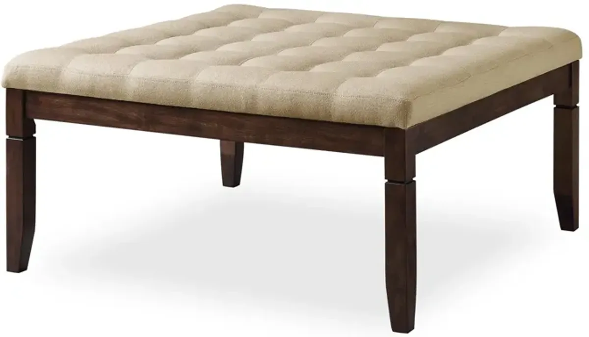 Charlie Square Ottoman, Beige