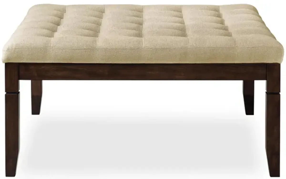 Charlie Square Ottoman, Beige