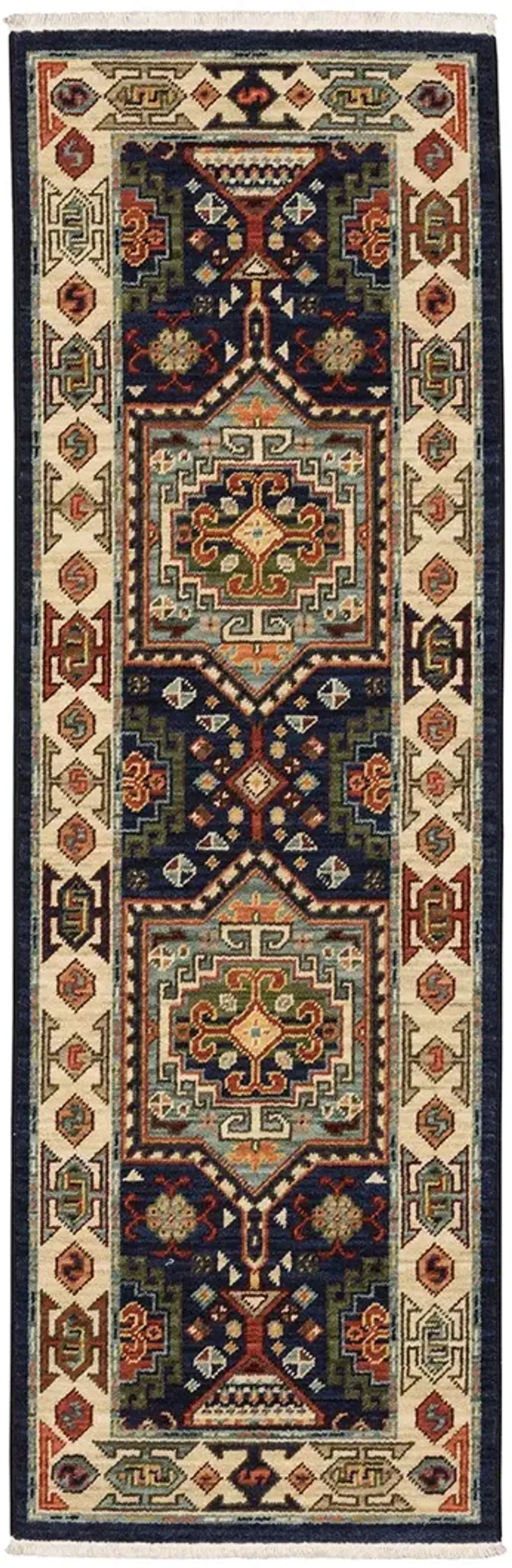 Lilihan 2'6" x 12' Blue Rug