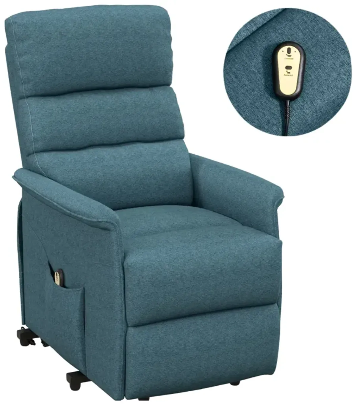 Power Lift Chair for Cozy Seekers, Electric Lift Recliner Chair with Remote Control, Side Pockets for Living Room, Blue