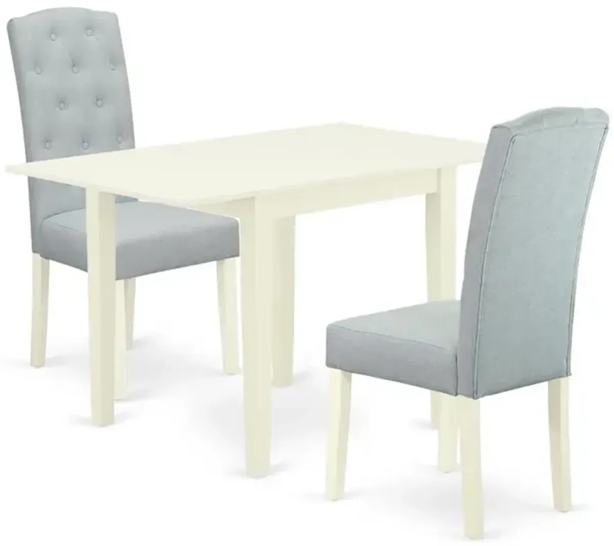 Dining Room Set Linen White, NDCE3-LWH-15