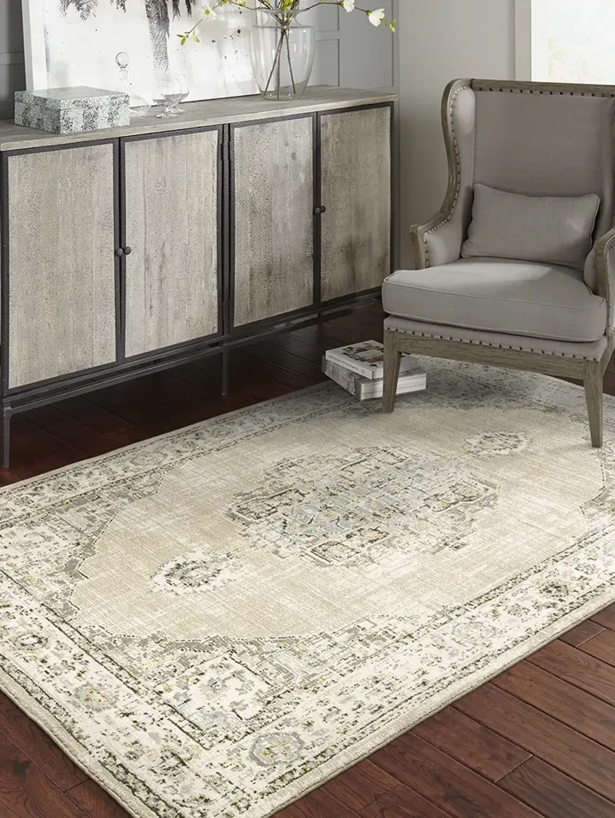 Andorra 2'6" x 12' Beige Rug