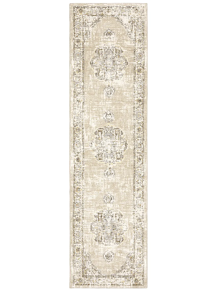 Andorra 2'6" x 12' Beige Rug