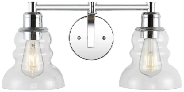 Manhattan Vintage Metal/Glass Industrial Rustic LED Vanity