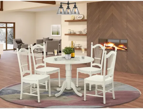 5 PC Table and Chairs set for 4-Dinette Table and 4 Dining Chairs