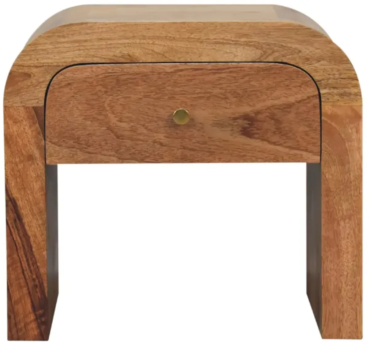 Chestnut Prism Solid Wood 2 Drawers  NightStand