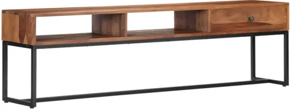 vidaXL TV Cabinet 63x11.8x17.7 Solid Sheesham Wood