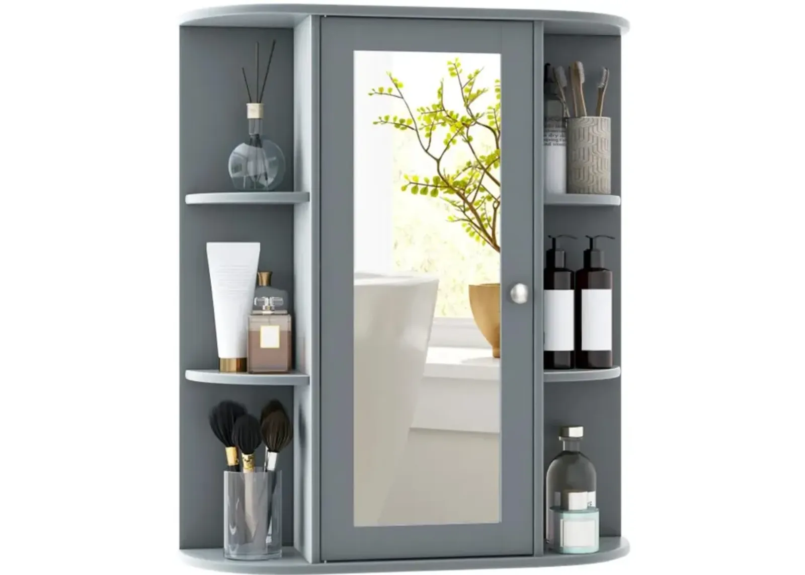 Hivvago Bathroom Wall Medicine Cabinet with Mirror Door Removable and Adjustable Shelves for Bathroom