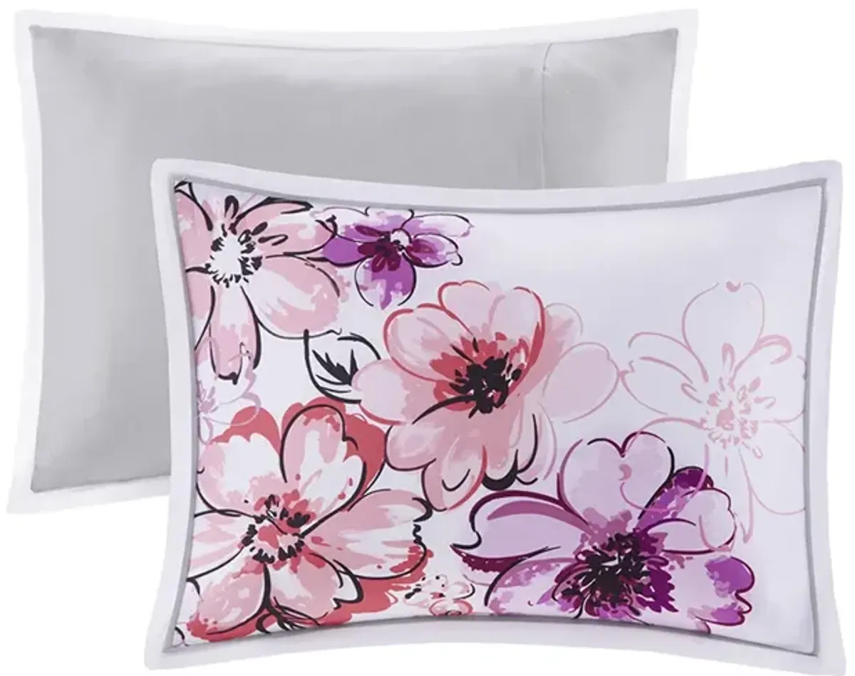 Gracie Mills Lysandra Floral Print Comforter Set