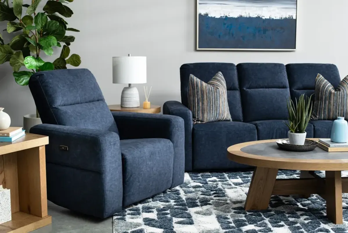 Denim Power Swivel Recliner