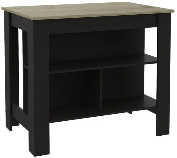 Delos Kitchen Island Black Wengue