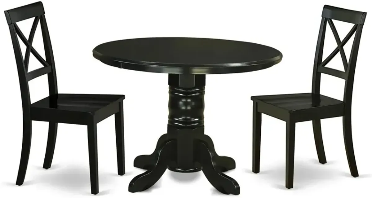 Dining Room Set Black, SHBO3-BLK-W