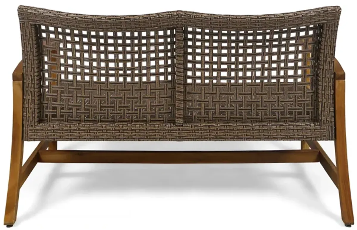 Merax Outdoor Patio Wicker  Sofa Loveseat